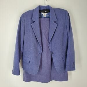 Pendleton Indigo Blue Matching Blazer Skirt Set 10P